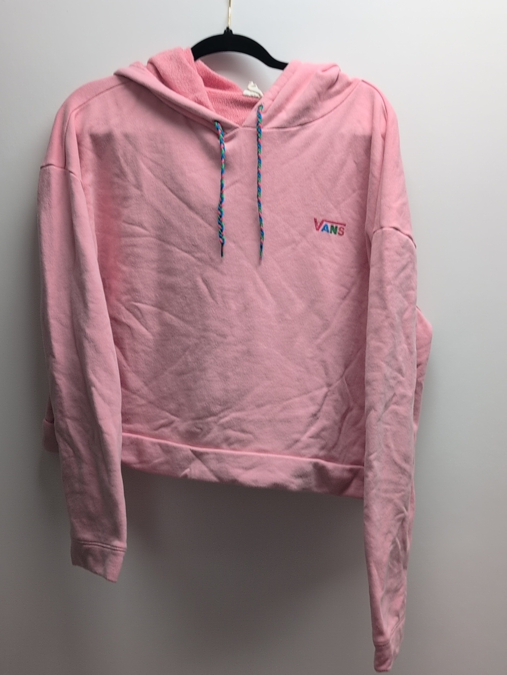 Vans Pastel Pink Cropped Pullover Hoodie